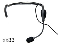 TRANTEC X33 MICROPHONE Headworn, 20Hz-16kHz, for radiomic, mini XLR4, black