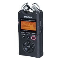 TASCAM DR-40 PORTABLE RECORDER For SD / SDHC card, 2x inbuilt microphone, mic in, line in