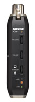 SHURE X2U XLR TO USB ADAPTER MICROPHONE PREAMPLIFIER USB, single channel, headphone output, phantom