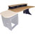 CUSTOM CONSOLES MD9101 EDITONE DESK With side pod, White