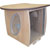 CUSTOM CONSOLES S2-03B SYSTEMTWO PEDESTAL Mobile, with stabiliser, 13U, Winchester oak
