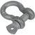 BOW SHACKLE 6mm pin, 9.5mm jaw, silver