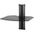 OMNIMOUNT TRIA 1 WALL SHELF SYSTEM 1x black glass shelf, 13kg max, black spine, 419mm high