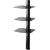 OMNIMOUNT TRIA WALL SHELF SYSTEM 3x black glass shelves, 13kg max each, black spine, 1270mm high