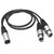 TECPRO YL918 Y-lead 6 pin XLR male to dual 3 pin XLR female
