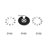 SIFAM R150 KNOB STATOR For D152, D154, self adhesive, black with white segment