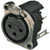 NEUTRIK XLR NC3FBV2 Female PC mounting vertical