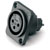 NEUTRIK XLR NC3FPP Female panel, plastic