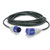 HEAVY DUTY AC MAINS POWER LEAD 16 Amp, black rubber, 5 metres