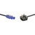 AC MAINS POWER CORDSET Powercon NAC3FCA - UK 13A, 7 metres, black