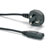 AC MAINS POWER CORDSET IEC female - UK 13A, 1 metre, black