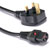 AC MAINS POWER CORDSET IEC-Lock female - UK 13A, 3 metres, black