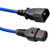 AC MAINS POWER CORDSET IEC-Lock female - IEC male, 3 metres, blue