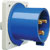 WALTHER 615306 Splashproof 16A panel mounting appliance inlet, straight