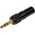 LOCKING MINIATURE JACK PLUG 3.5mm 3-pole, black