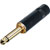 REAN NYS224BG JACK PLUG Mono, black shell, gold contacts