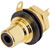 REAN NYS367-0  RCA (PHONO) PANEL SOCKET Gold contacts, black ring