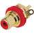 REAN NYS367-2  RCA (PHONO) PANEL SOCKET Gold contacts, red ring