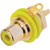 REAN NYS367-4  RCA (PHONO) PANEL SOCKET Gold contacts, yellow ring