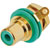 REAN NYS367-5  RCA (PHONO) PANEL SOCKET Gold contacts, green ring