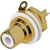 REAN NYS367-9  RCA (PHONO) PANEL SOCKET Gold contacts, white ring