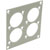 UNIVERSAL MODULAR CONNECTION PLATE 4x Universal connectors, grey