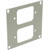 UNIVERSAL MODULAR CONNECTION PLATE 2x IEC mains female, grey