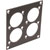 UNIVERSAL MODULAR CONNECTION PLATE 4x Universal connectors, dark grey
