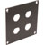 UNIVERSAL MODULAR CONNECTION PLATE 4x BNC, dark grey