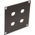 UNIVERSAL MODULAR CONNECTION PLATE 4x  ST fibre couplers, dark grey