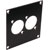 UNIVERSAL MODULAR CONNECTION PLATE 2x Universal connectors, black