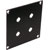 UNIVERSAL MODULAR CONNECTION PLATE 2x pairs Binding posts, black