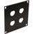 UNIVERSAL MODULAR CONNECTION PLATE 4x BNC, black