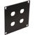 UNIVERSAL MODULAR CONNECTION PLATE 4x F type, black