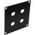 UNIVERSAL MODULAR CONNECTION PLATE 4x  ST fibre couplers, black