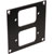 UNIVERSAL MODULAR CONNECTION PLATE 2x IEC mains female, black