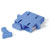 Mini5 SC SM DUPLEX PANEL COUPLER, Blue (also fits LC quad panel cutout)