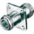 TG N CONNECTOR Female panel, double-sided, square flange