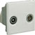 RPP EASYCLIP MODULE DE370 Diplex TV coax TV/FM, full module, white