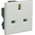 RPP EASYCLIP MODULE PE501 13A UK socket, full module, white