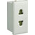 RPP EASYCLIP MODULE PE538 16A 2-pin flat/round pin socket, half module, white