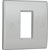 RPP EASYCLIP FACEPLATE 1G1MP 1-gang, half module, white plastic, contoured