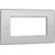 RPP EASYCLIP FACEPLATE 2G4MP 2-gang, 2 full modules, white plastic, contoured