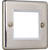 RPP EASYCLIP FACEPLATE PSDE335 1-gang, raised, full module, polished stainless, white trim