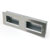 RPP EASYCLIP FACEPLATE VBR2DE336 4-gang, flat, 4 full modules, brushed stainless, white trim