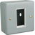 RPP EASYCLIP METALCLAD SURFACE BOX M2DE363 1-gang, half module, grey painted, white trim