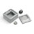 RPP EASYCLIP WEATHERPROOF BOX ES300 1-gang, full module, grey plastic, no cable outlet, white trim