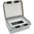 RPP EASYCLIP WEATHERPROOF BOX ES503 2-gang, 2 full modules, grey plastic, cable outlet, white trim