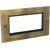 RPP EASYCLIP FACEPLATE VBRDE377BK 2-gang, flat, 2 full modules, brushed stainless, black trim