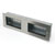 RPP EASYCLIP FACEPLATE VBR2DE336BK 4-gang, flat, 4 full modules, brushed stainless, black trim